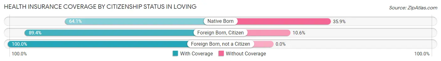 Health Insurance Coverage by Citizenship Status in Loving