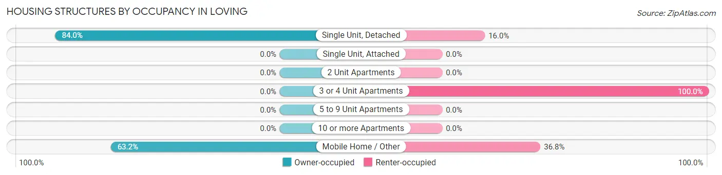 Housing Structures by Occupancy in Loving