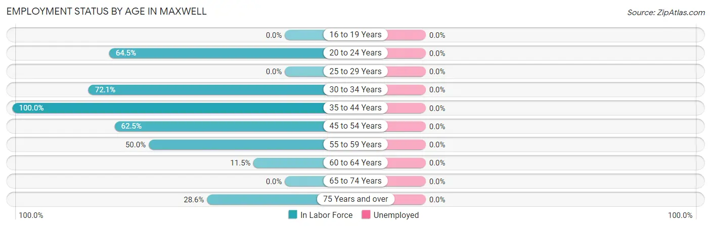 Employment Status by Age in Maxwell