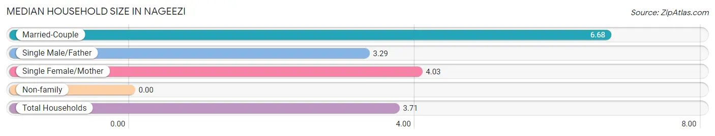 Median Household Size in Nageezi