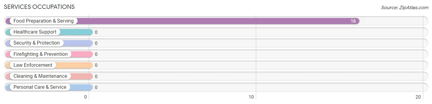 Services Occupations in Navajo Dam