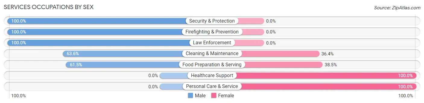 Services Occupations by Sex in Ohkay Owingeh