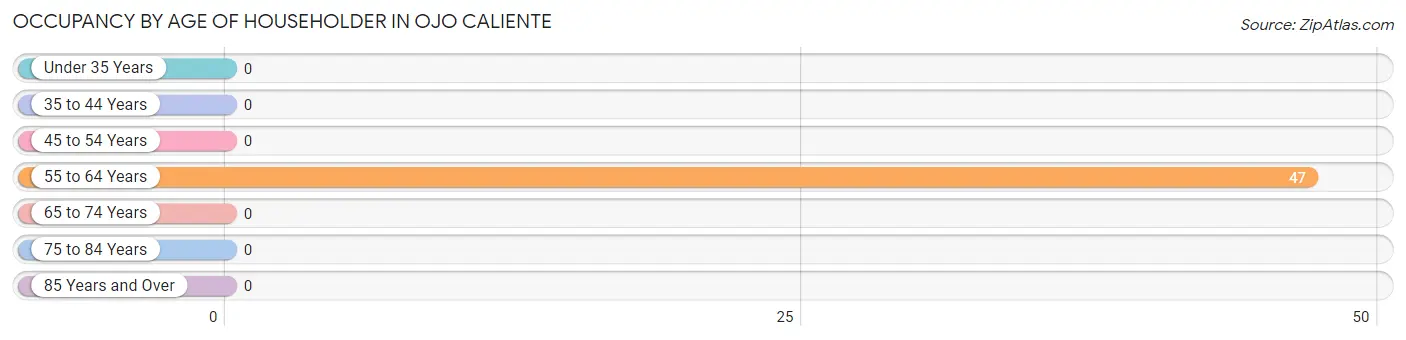 Occupancy by Age of Householder in Ojo Caliente