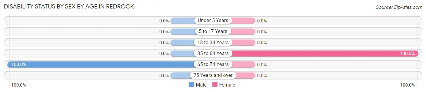 Disability Status by Sex by Age in Redrock