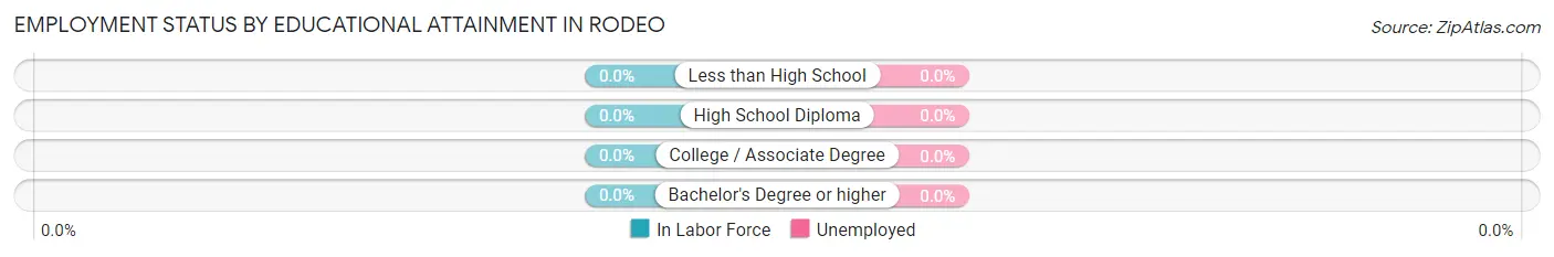 Employment Status by Educational Attainment in Rodeo