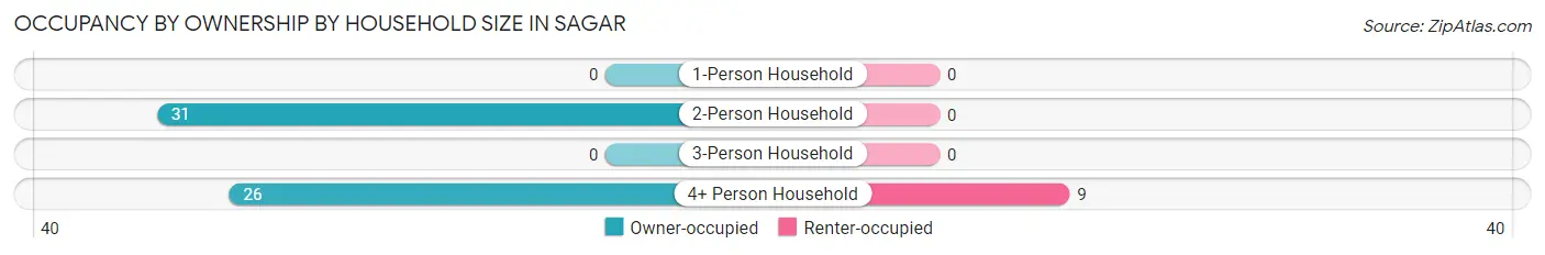 Occupancy by Ownership by Household Size in Sagar