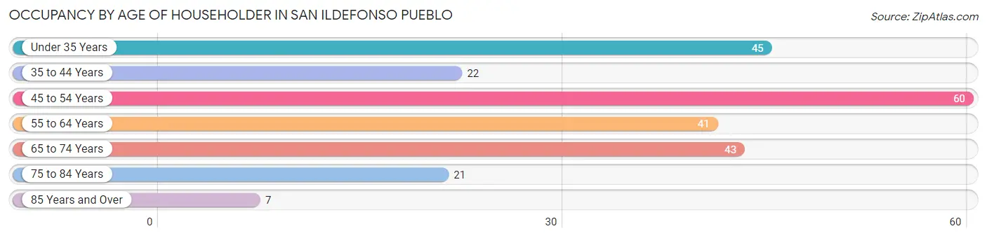 Occupancy by Age of Householder in San Ildefonso Pueblo