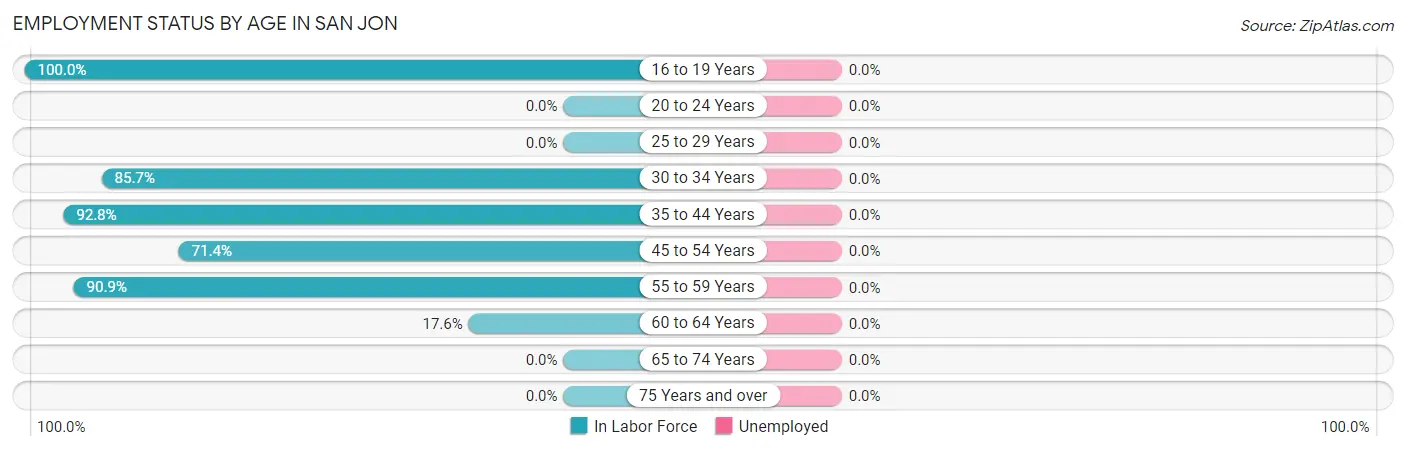 Employment Status by Age in San Jon