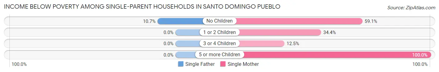 Income Below Poverty Among Single-Parent Households in Santo Domingo Pueblo