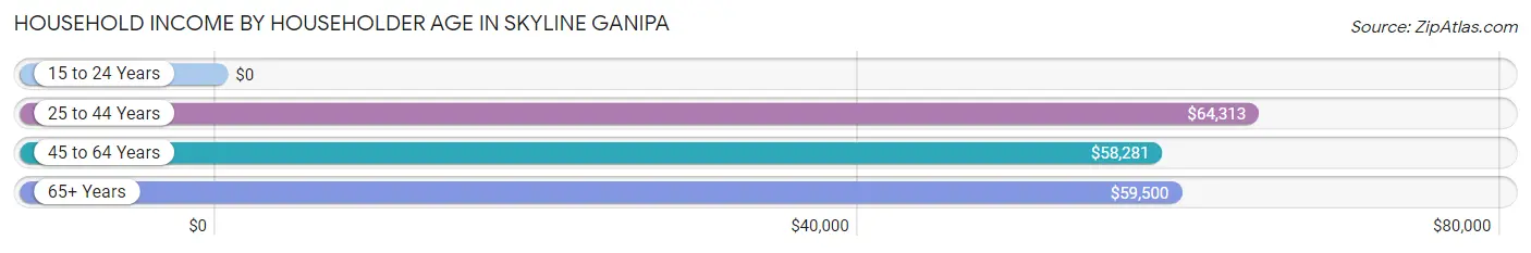 Household Income by Householder Age in Skyline Ganipa