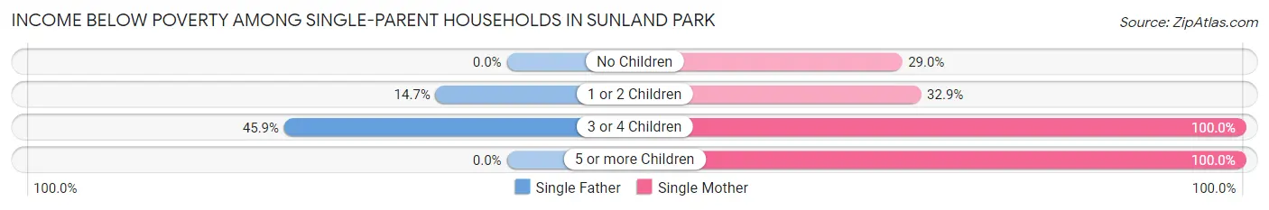 Income Below Poverty Among Single-Parent Households in Sunland Park