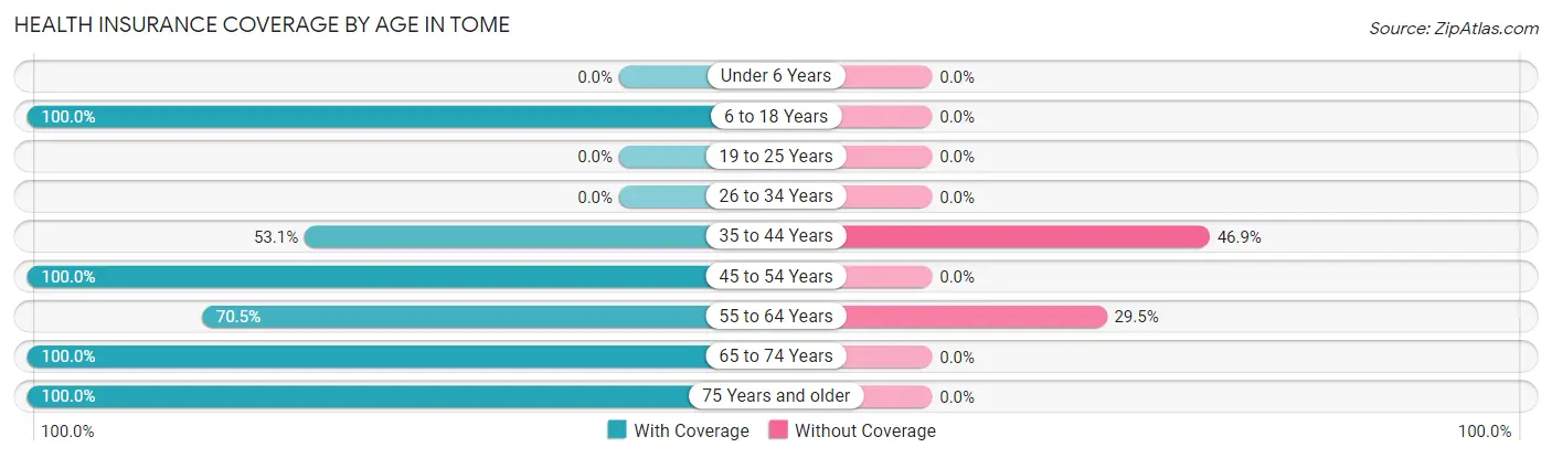 Health Insurance Coverage by Age in Tome
