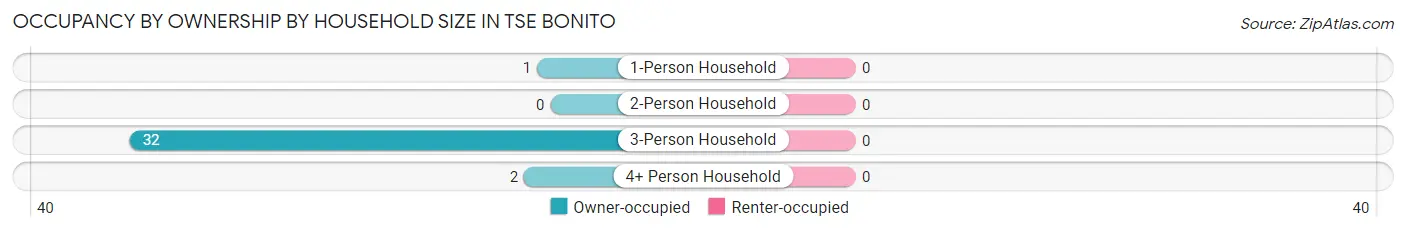 Occupancy by Ownership by Household Size in Tse Bonito