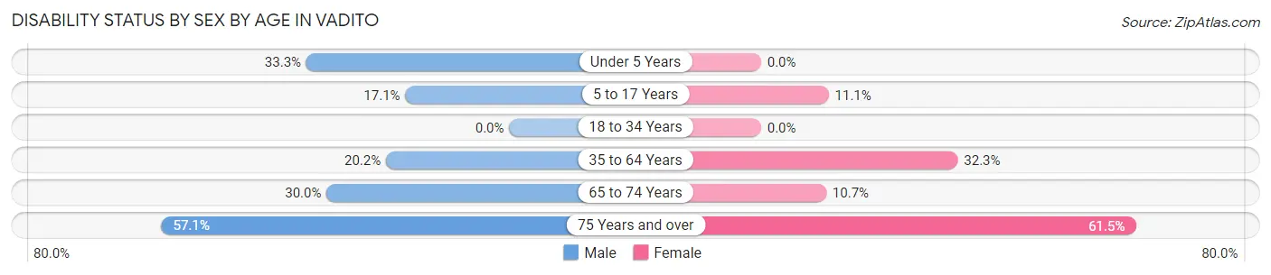 Disability Status by Sex by Age in Vadito