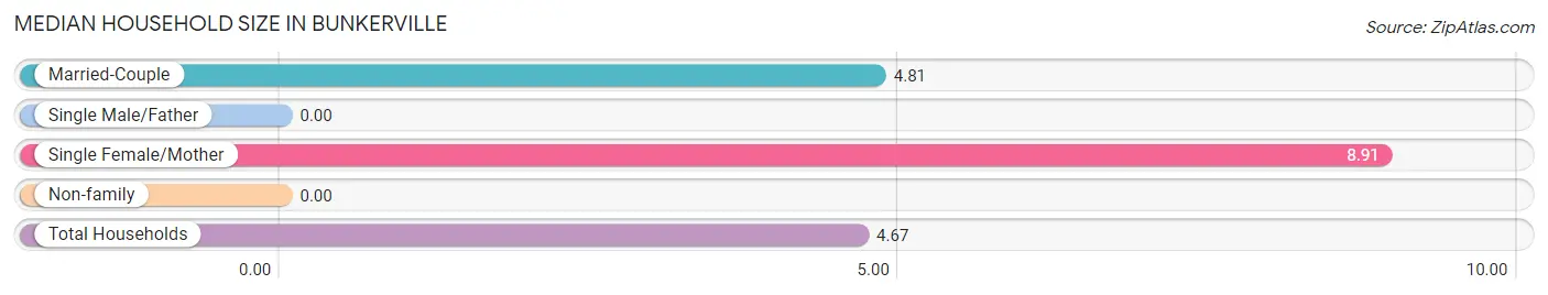 Median Household Size in Bunkerville