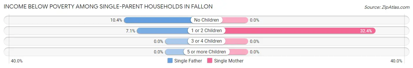 Income Below Poverty Among Single-Parent Households in Fallon