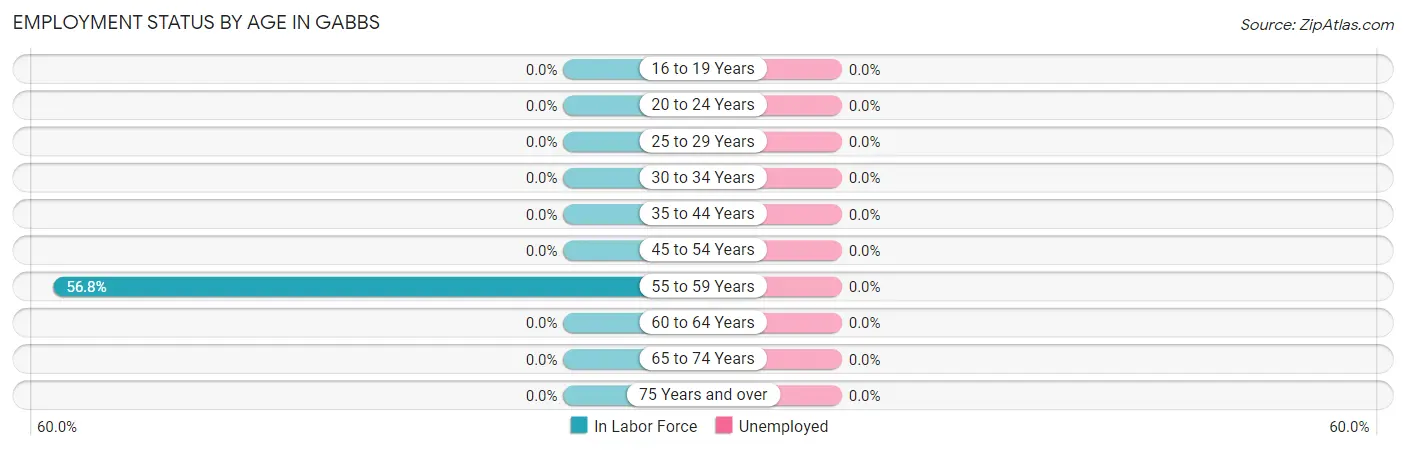 Employment Status by Age in Gabbs