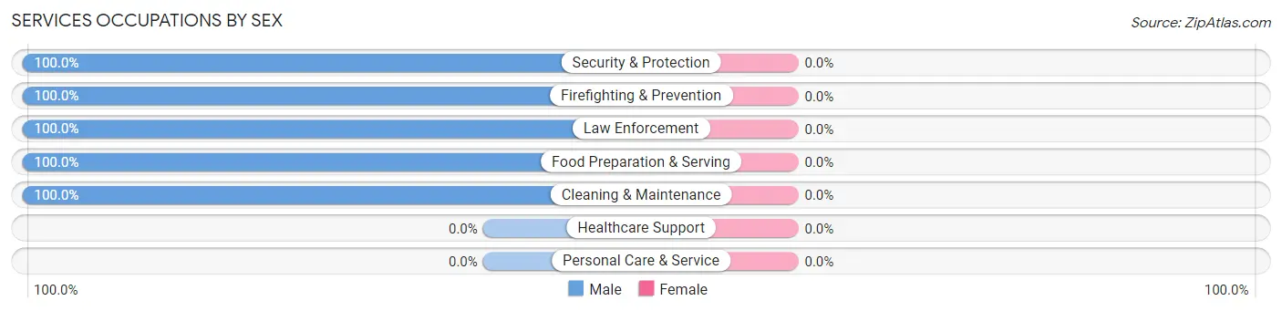 Services Occupations by Sex in Indian Springs