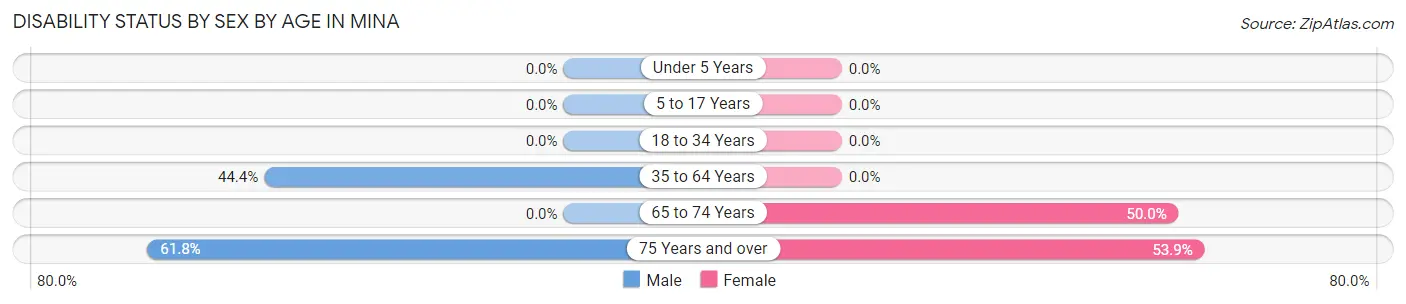 Disability Status by Sex by Age in Mina