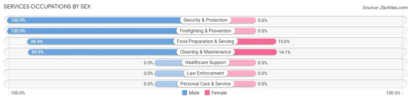 Services Occupations by Sex in Stateline