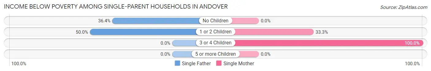 Income Below Poverty Among Single-Parent Households in Andover