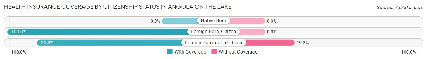Health Insurance Coverage by Citizenship Status in Angola on the Lake