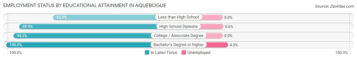 Employment Status by Educational Attainment in Aquebogue