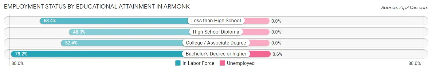 Employment Status by Educational Attainment in Armonk