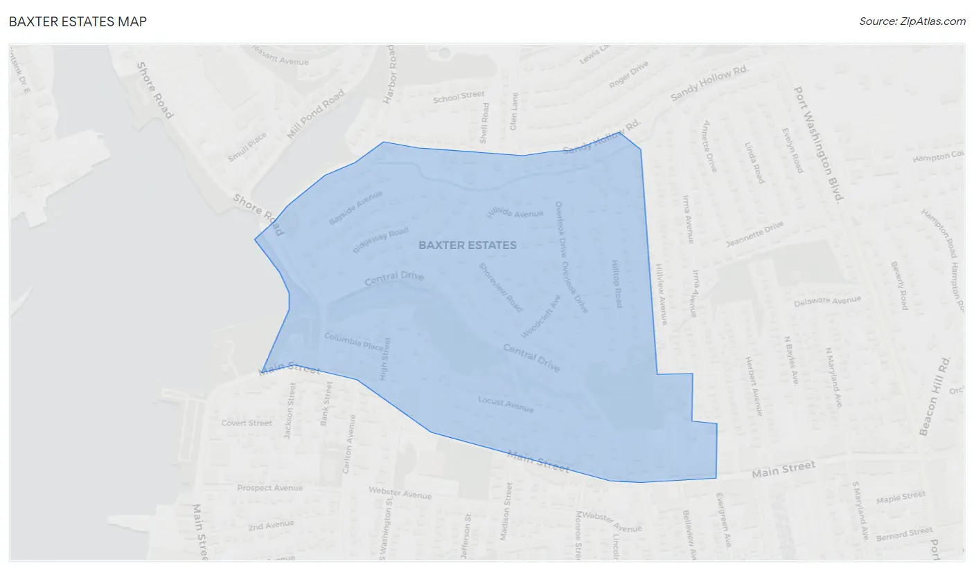 Baxter Estates Map