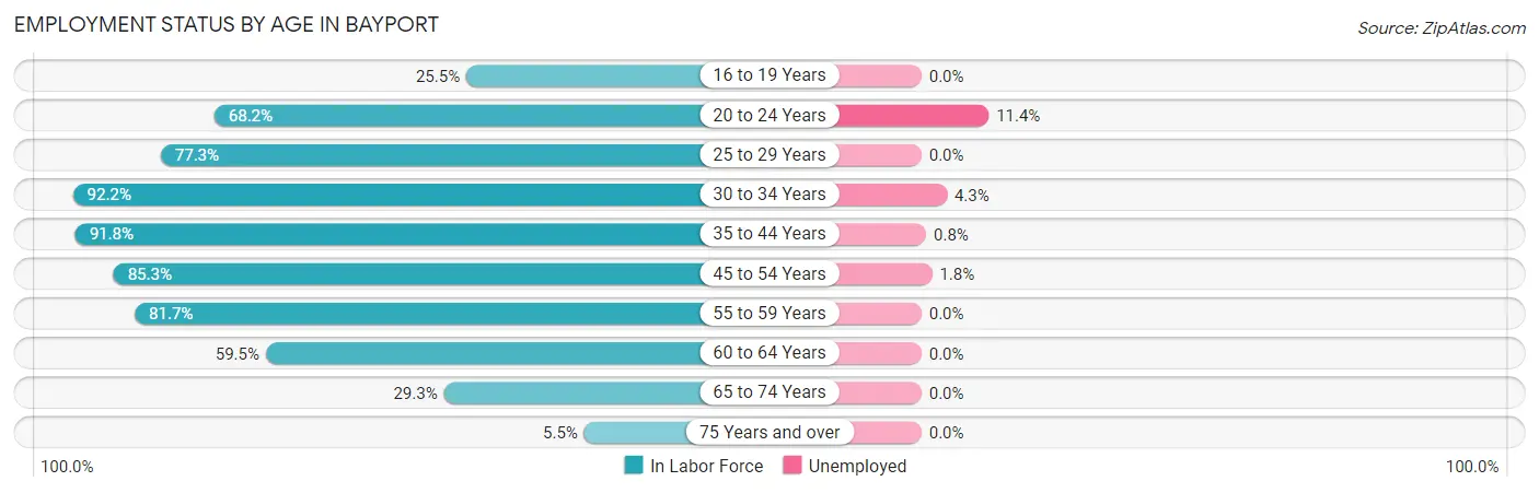 Employment Status by Age in Bayport