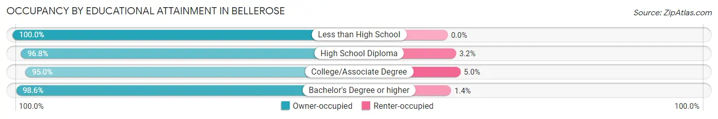 Occupancy by Educational Attainment in Bellerose