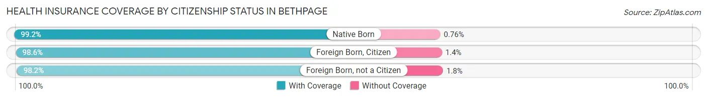 Health Insurance Coverage by Citizenship Status in Bethpage
