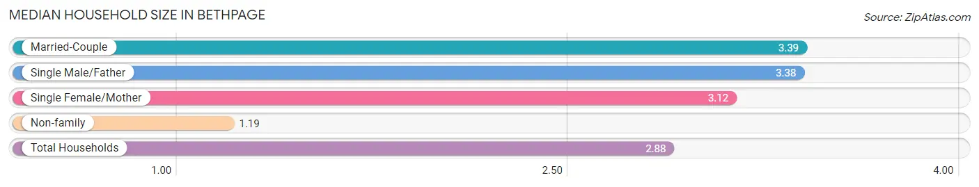 Median Household Size in Bethpage