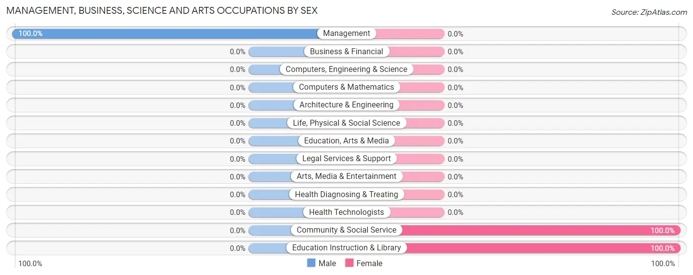 Management, Business, Science and Arts Occupations by Sex in Bridgeville