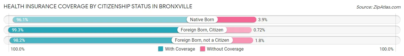 Health Insurance Coverage by Citizenship Status in Bronxville