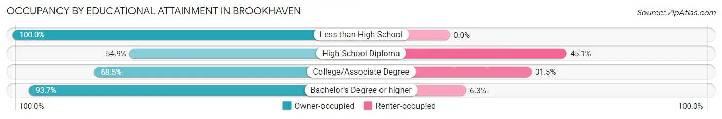 Occupancy by Educational Attainment in Brookhaven