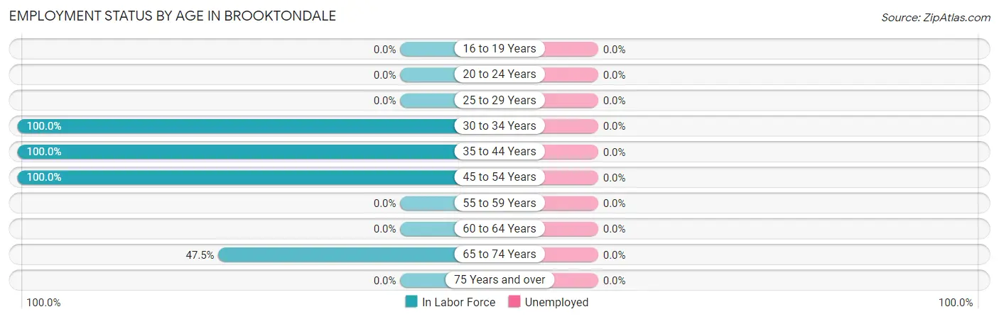 Employment Status by Age in Brooktondale