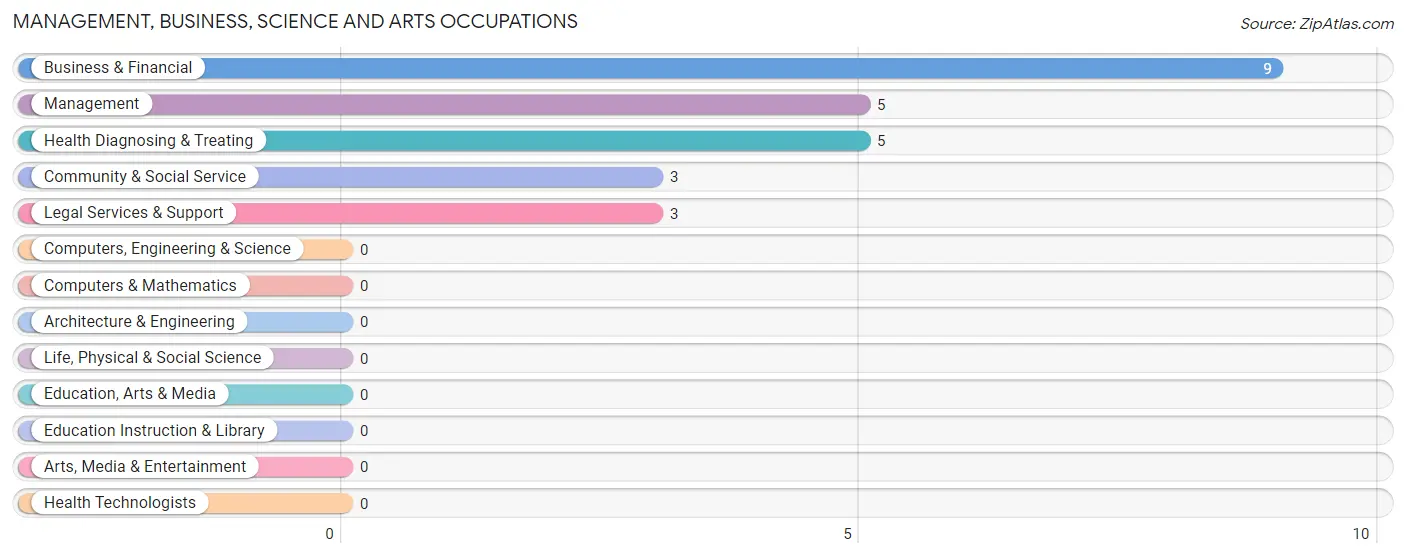 Management, Business, Science and Arts Occupations in Burlington Flats