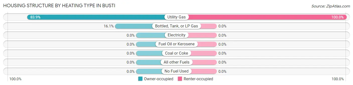 Housing Structure by Heating Type in Busti