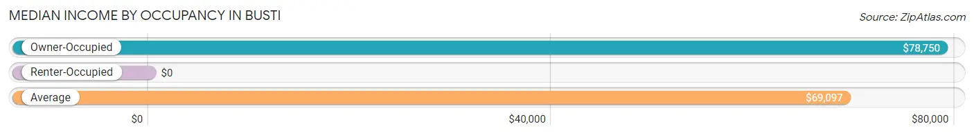 Median Income by Occupancy in Busti