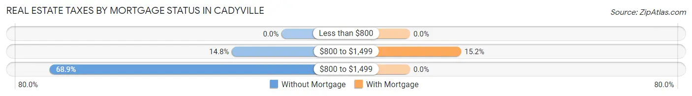 Real Estate Taxes by Mortgage Status in Cadyville