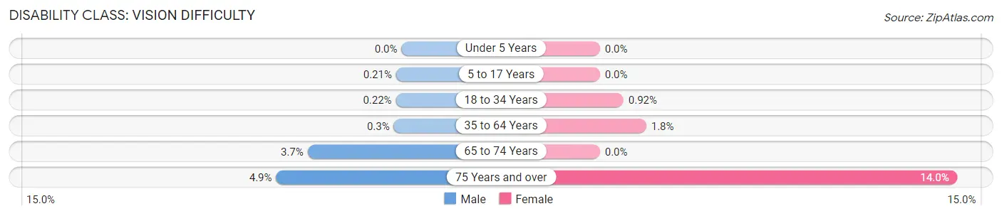 Disability in Centereach: <span>Vision Difficulty</span>