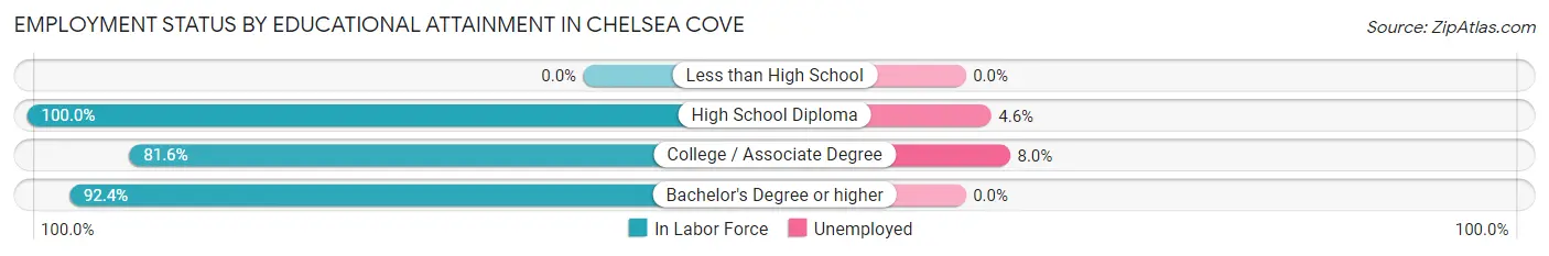 Employment Status by Educational Attainment in Chelsea Cove