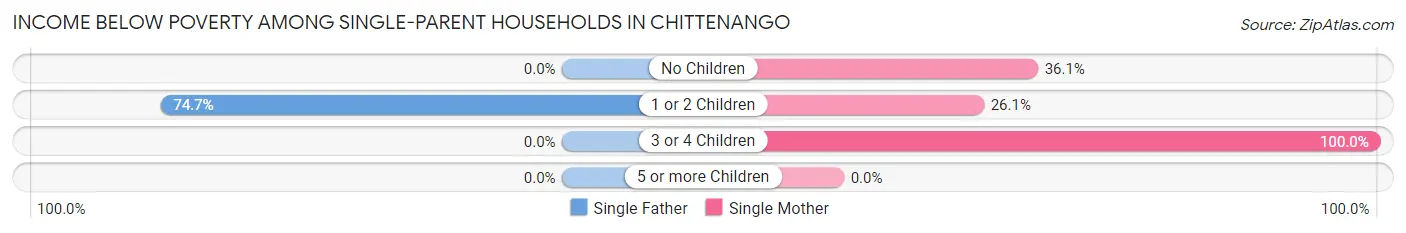 Income Below Poverty Among Single-Parent Households in Chittenango