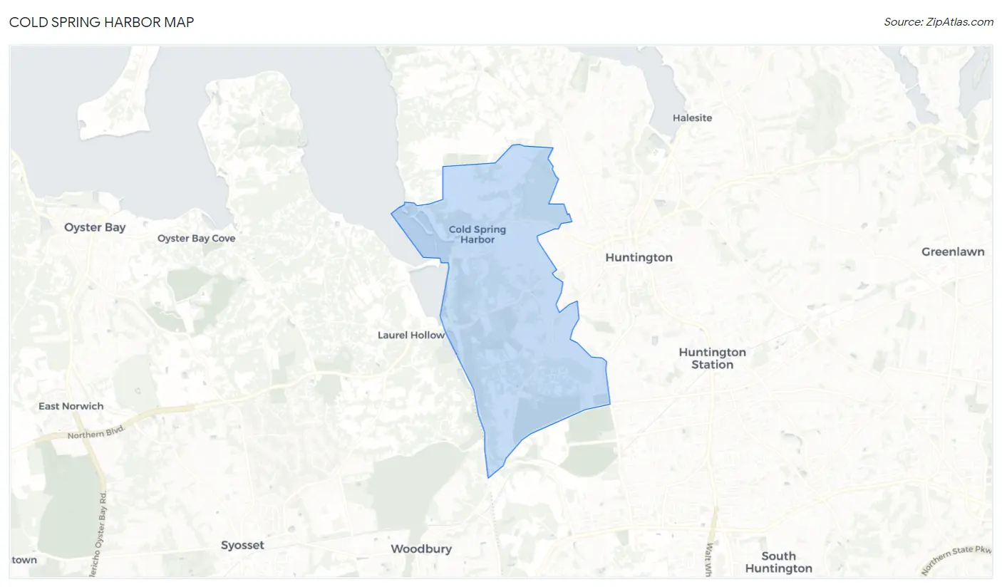 Cold Spring Harbor Map