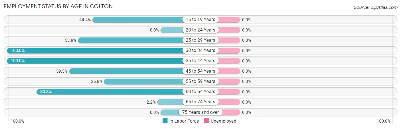 Employment Status by Age in Colton