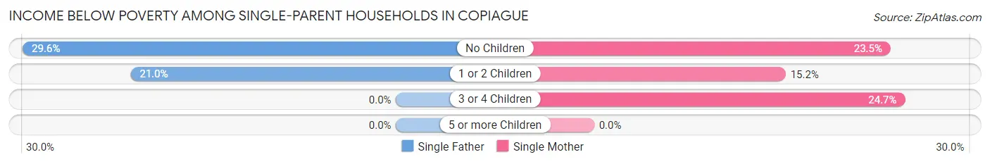 Income Below Poverty Among Single-Parent Households in Copiague