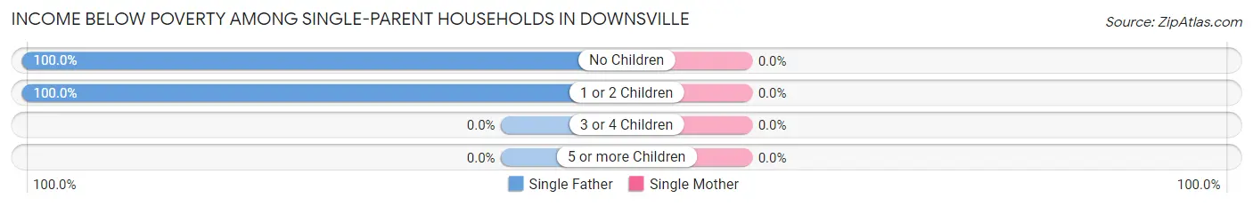 Income Below Poverty Among Single-Parent Households in Downsville