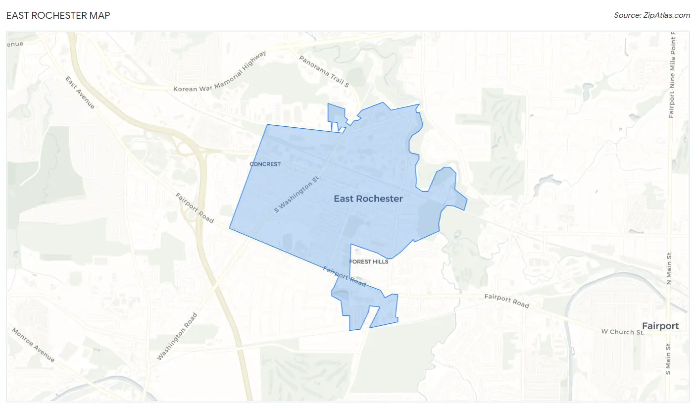 East Rochester Map