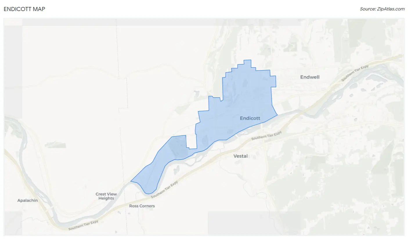 Endicott Map